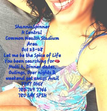 ShanniaSpinner, 52 Caucasian/White female escort, Edmonton